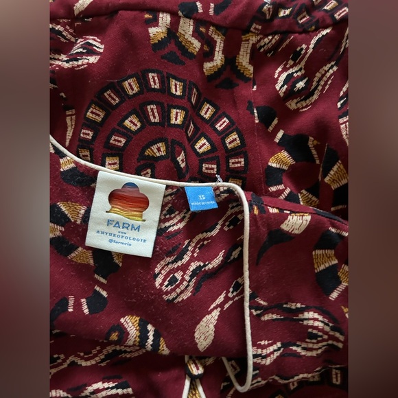 Farm Rio Long-Sleeve V-Neck Mini Snake print Dress size XS - Picture 8 of 9